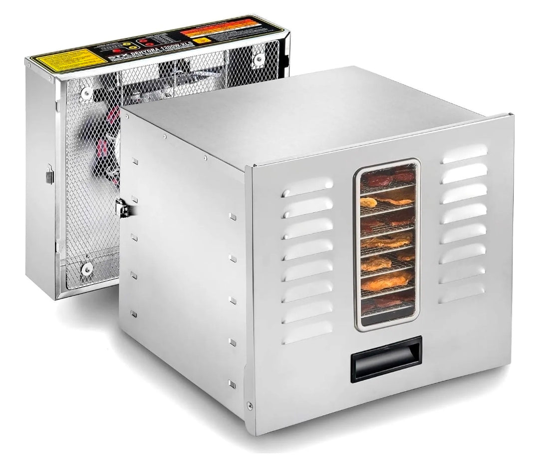 Deshidratador industrial acero inoxidable de 10 bandejas 1200w con transformador incluido