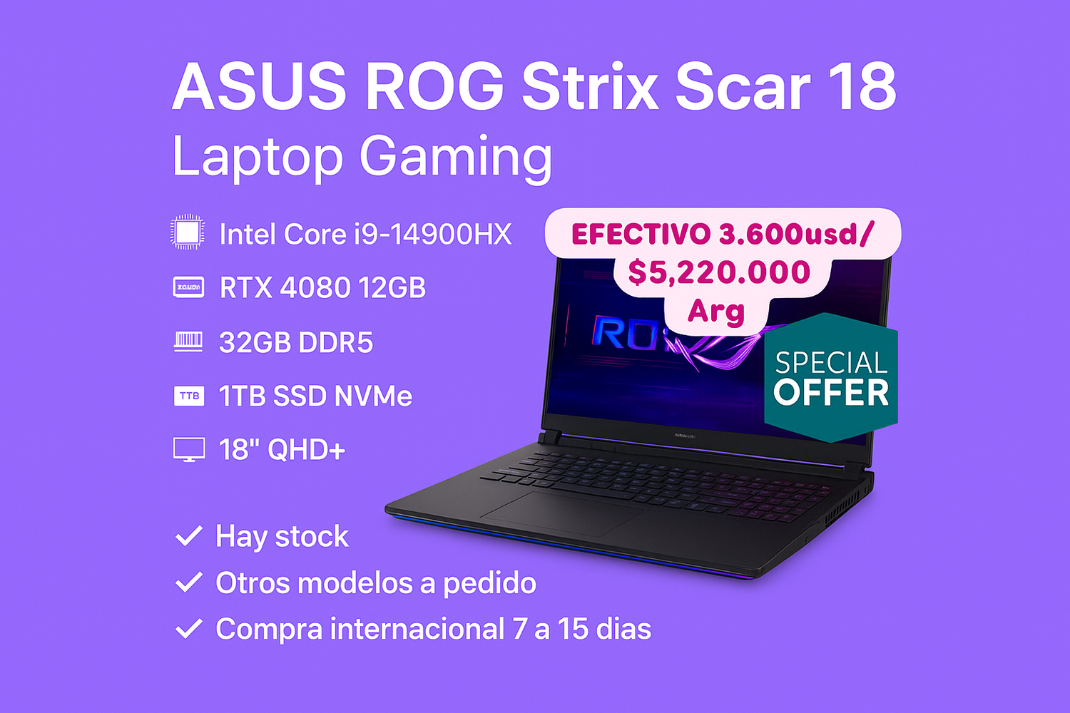 Últimas en stock!