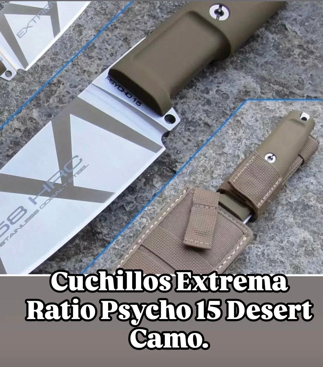 Cuchillo Ratio psycho 15 desert camo