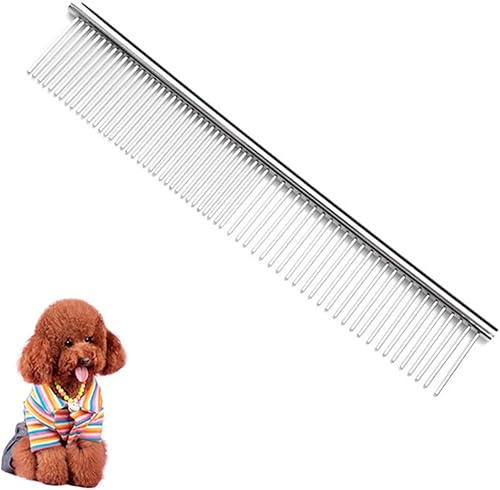 Peines para Perros Gatos,ovejas Grooming, Mascotas 19cm,Acero Inoxidable para Eliminar Nudos y Pelos Enredados Marca andis